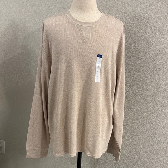 NWT Arizona Jeans Co. Men's Beige Long Sleeve Shirt Size XXl - Picture 1 of 7